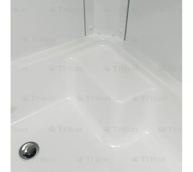 Душевое ограждение  Triton КОРАЛЛ  R/L  120х80 ( В- средний поддон), Цвет профиля: Белый, Тип поддона: Средний, Ориентация: левая, изображение 5