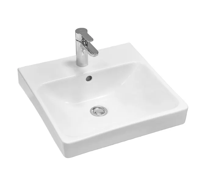 Тумба-умывальник Comforty  Вена 45/55/70  дуб дымчатый с раковиной Адриана, Выбрать размер: 45, Выбрать цвет: Дуб дымчатый, Комплектация: раковина Адриана 45, изображение 5