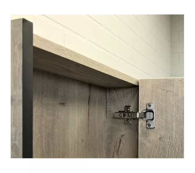 COMFORTY. Зеркало-шкаф "Вена-45/55/70" дуб дымчатый, Выбрать размер: 45, изображение 6