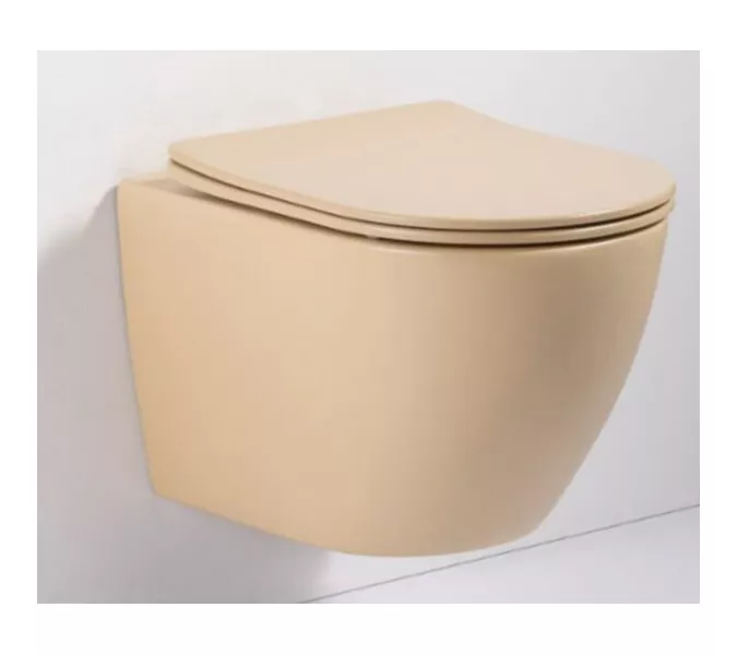 Безободковый подвесной унитаз микролифт дюропласт Gid Sr2198, изображение 13