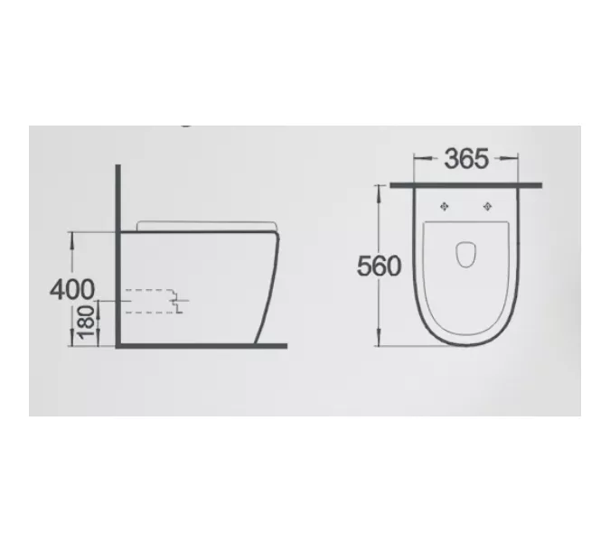 Приставной безободковый унитаз микролифт дюропласт Gid TRS-269BM, изображение 10