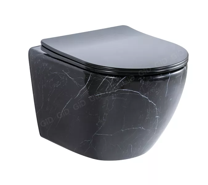 Безободковый подвесной унитаз микролифт дюропласт Gid Bs2198, изображение 11