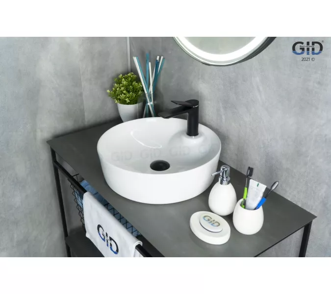 Накладная белая раковина для ванной Gid D1306, изображение 3