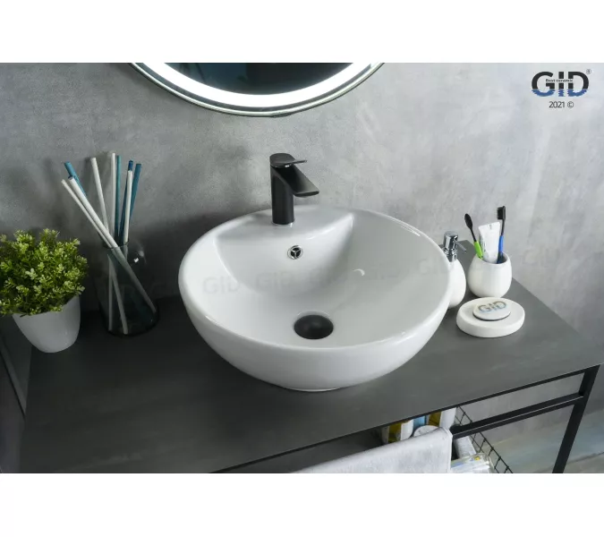 Накладная белая раковина для ванной Gid N9001