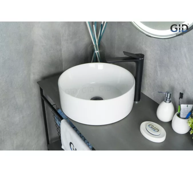 Накладная белая раковина для ванной Gid N9011, Выбрать цвет: Белый