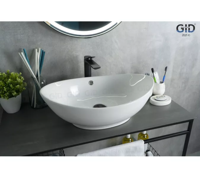 Накладная белая раковина для ванной Gid N9019