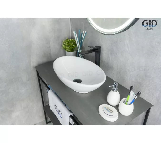 Накладная белая раковина для ванной Gid N9021, изображение 3