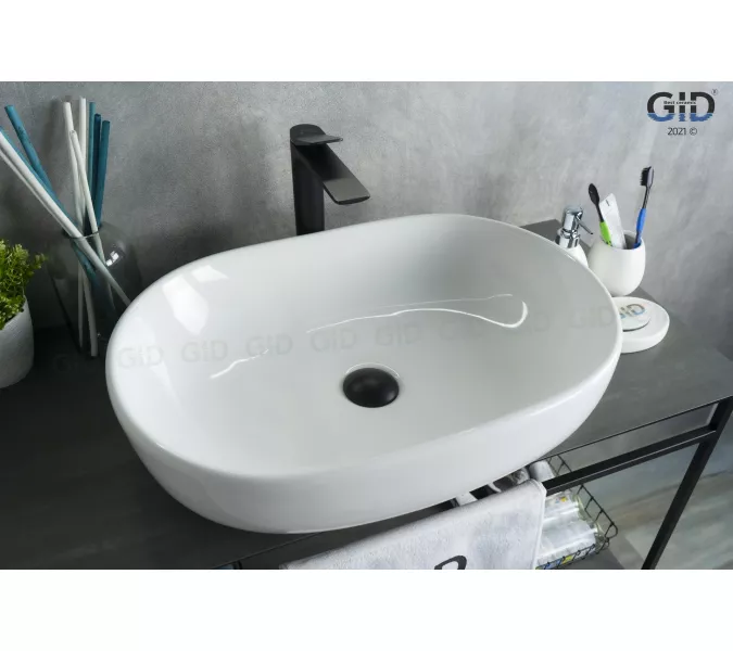 Накладная белая раковина для ванной Gid N9026a, Выбрать цвет: Белый, изображение 2