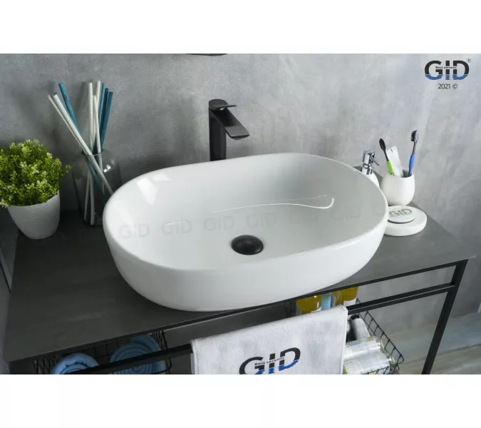 Накладная белая раковина для ванной Gid N9026a, Выбрать цвет: Белый