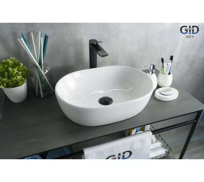Накладная белая раковина для ванной Gid N9026b, Выбрать цвет: Белый