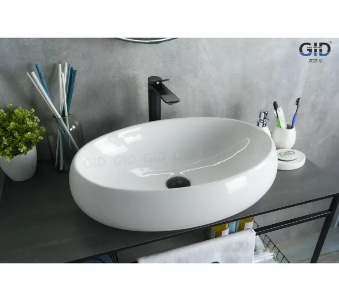 Накладная белая раковина для ванной Gid N9030a, Выбрать цвет: Белый