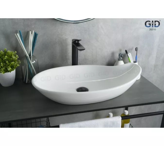 Накладная белая раковина для ванной Gid N9052