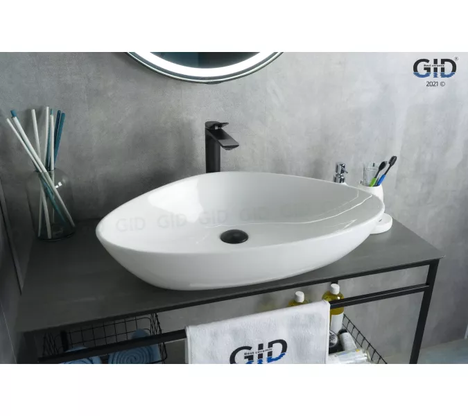 Накладная белая раковина для ванной Gid N9062