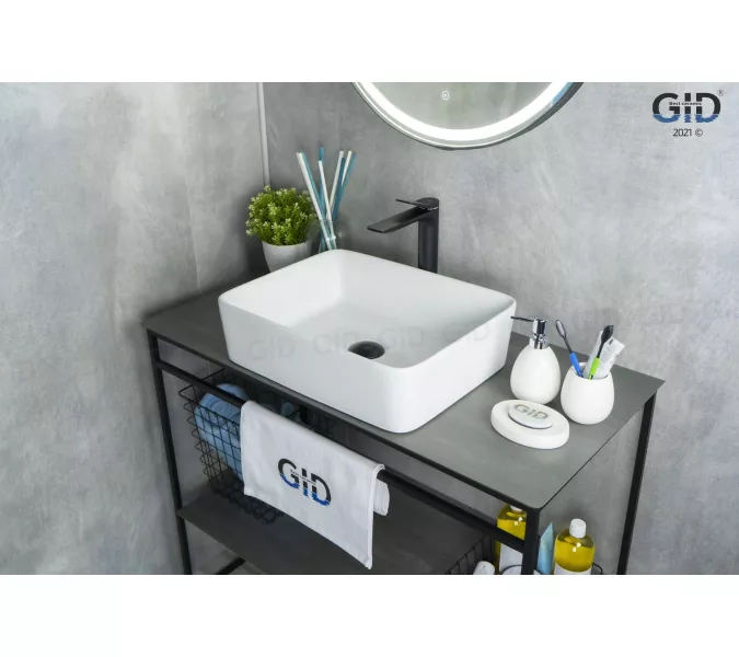 Накладная белая раковина для ванной Gid N9103, Выбрать цвет: Белый, изображение 2