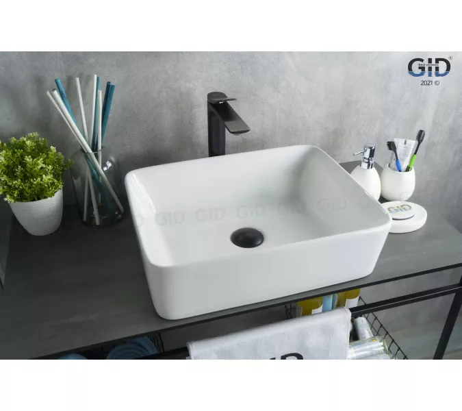 Накладная белая раковина для ванной Gid N9103, Выбрать цвет: Белый