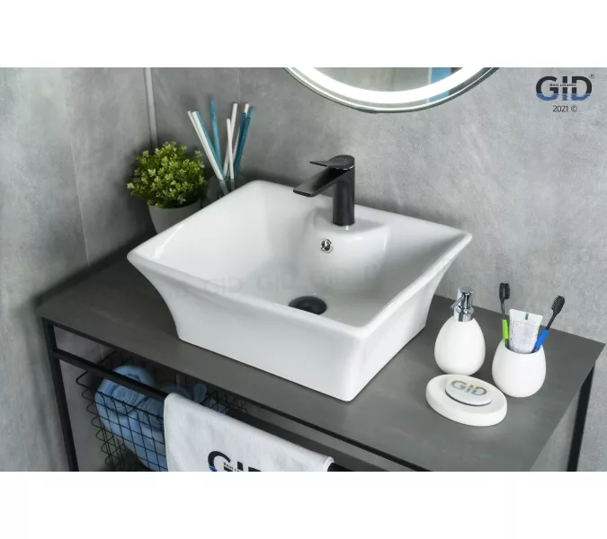 Накладная белая раковина для ванной Gid N9108, изображение 2