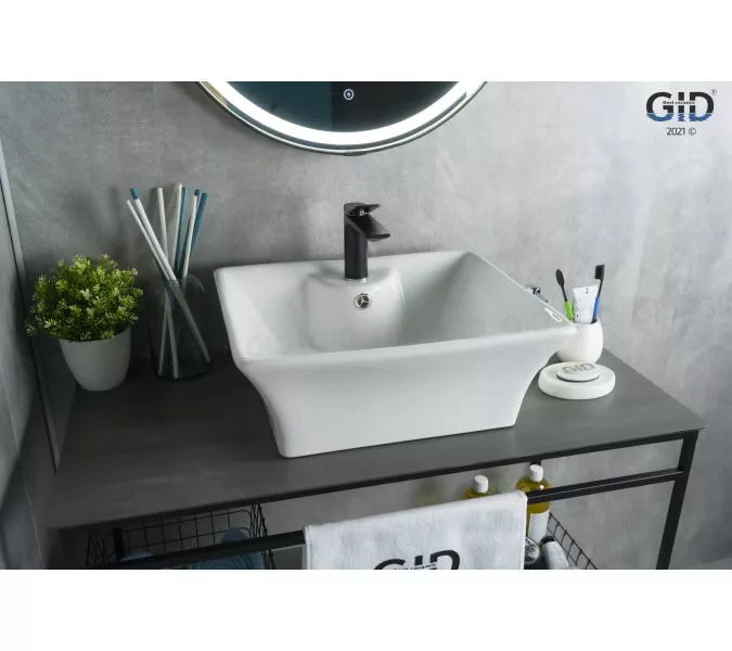 Накладная белая раковина для ванной Gid N9108