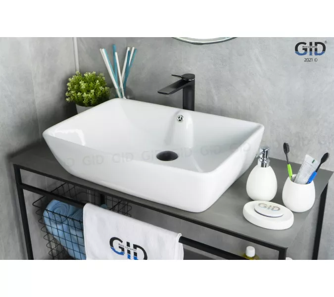 Накладная белая раковина для ванной Gid N9121, изображение 2