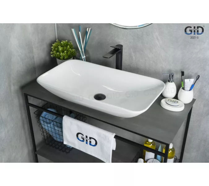 Накладная белая раковина для ванной Gid N9122, изображение 2