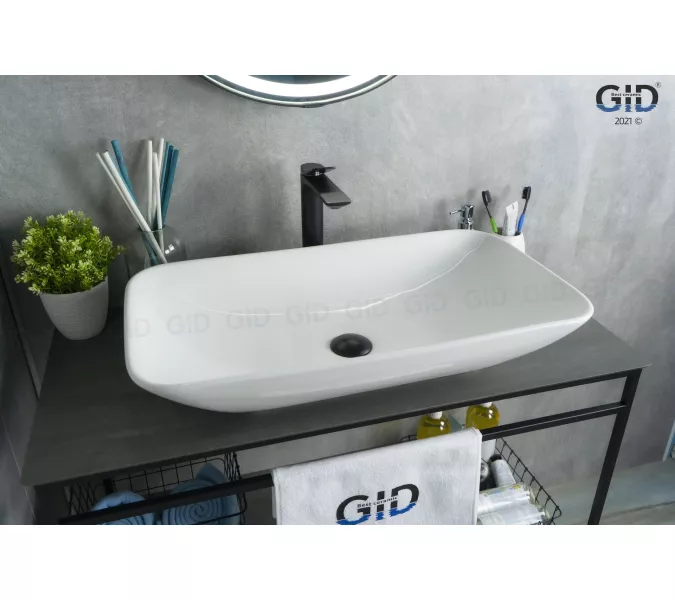 Накладная белая раковина для ванной Gid N9122