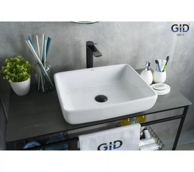 Накладная белая раковина для ванной Gid N9132