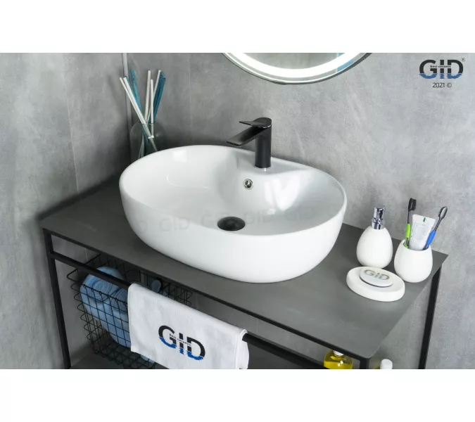 Накладная белая раковина для ванной Gid N9163, изображение 2