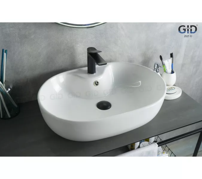 Накладная белая раковина для ванной Gid N9163