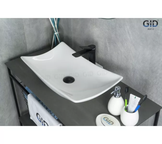 Накладная белая раковина для ванной Gid N9176, изображение 2