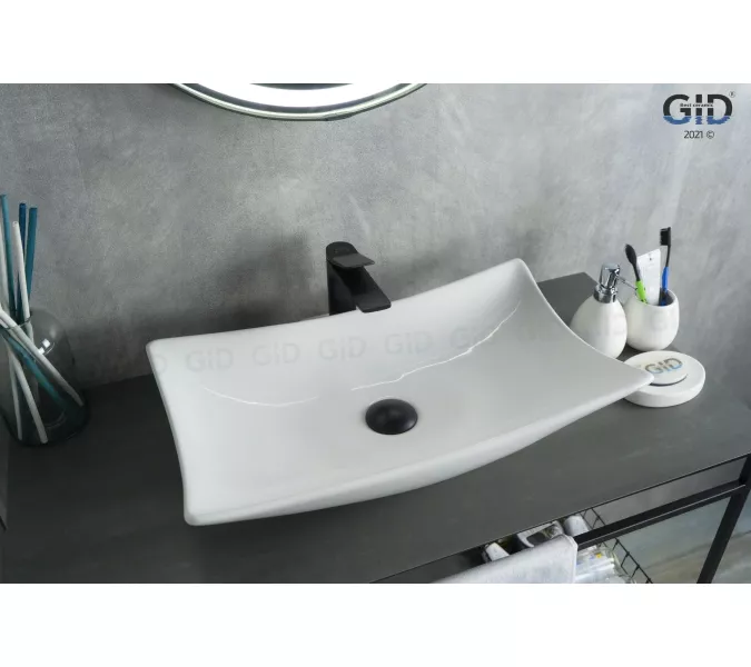 Накладная белая раковина для ванной Gid N9176