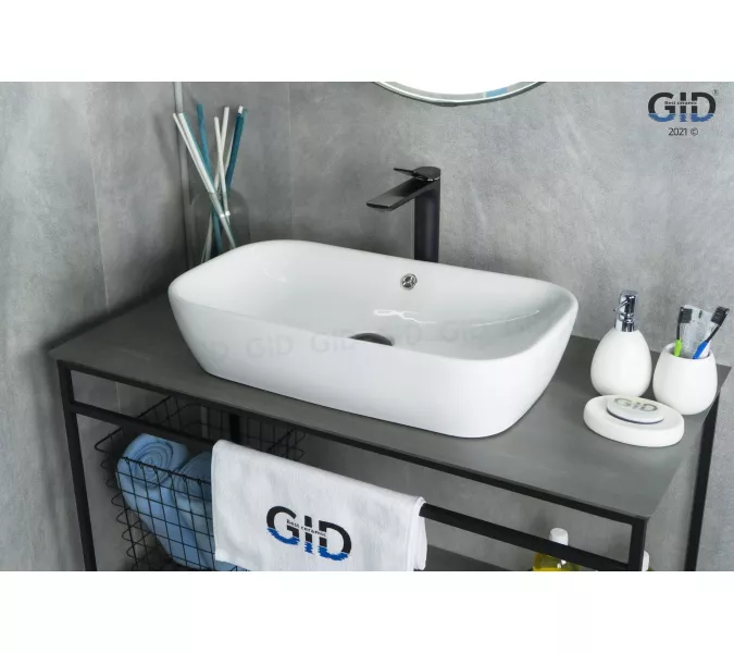 Накладная белая раковина для ванной Gid N9217, изображение 2