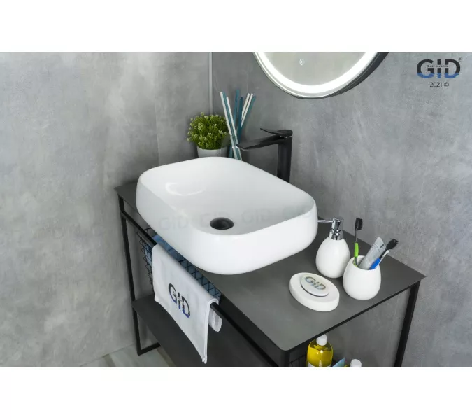 Накладная белая раковина для ванной Gid N9243, изображение 2