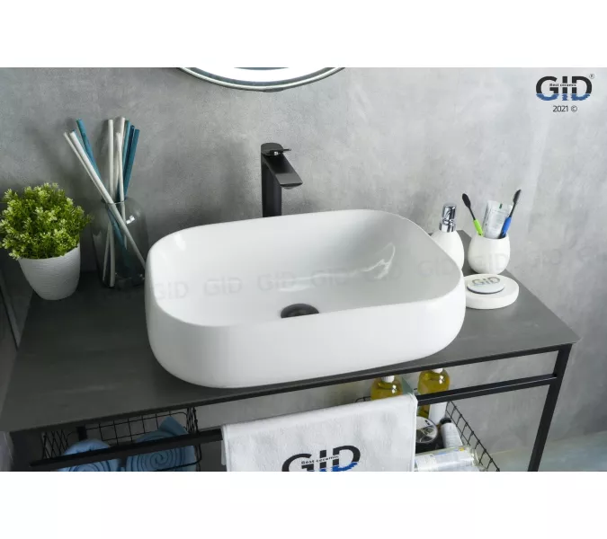 Накладная белая раковина для ванной Gid N9243