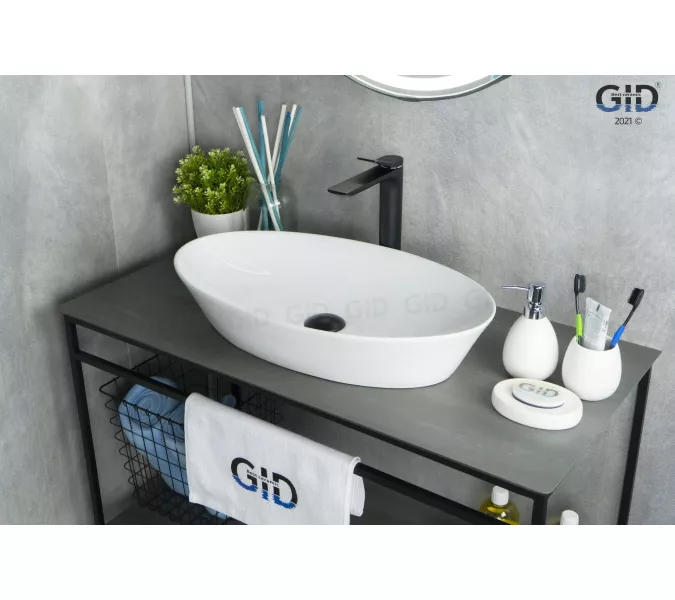 Накладная белая раковина для ванной Gid N9397, изображение 2