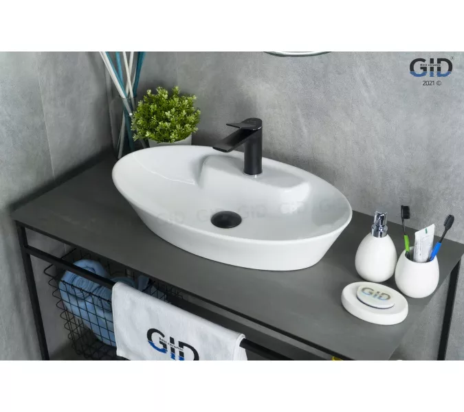 Накладная белая раковина для ванной Gid N9398, изображение 2