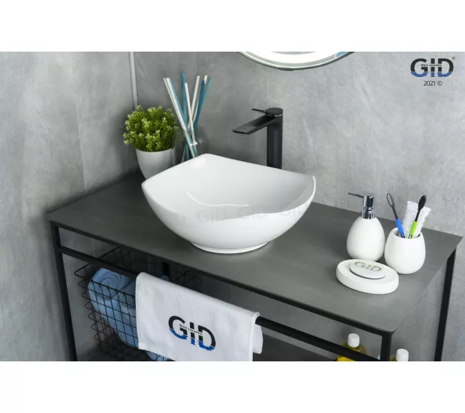 Накладная белая раковина для ванной Gid N9412, изображение 2