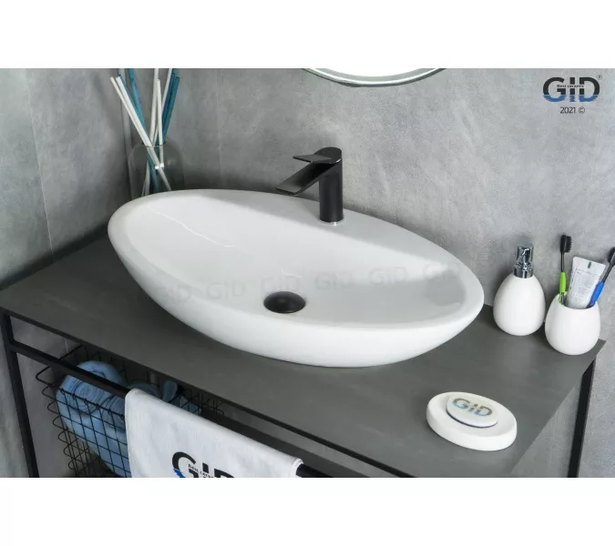 Накладная белая раковина для ванной Gid N9435, изображение 2
