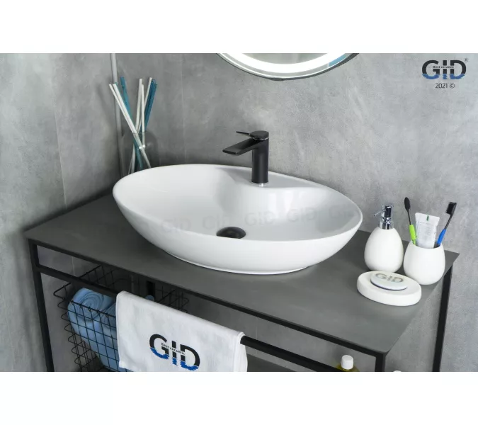 Накладная белая раковина для ванной Gid N9438, изображение 2