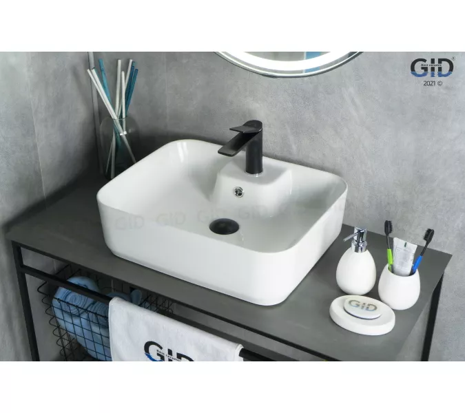 Накладная белая раковина для ванной Gid N9445, изображение 2