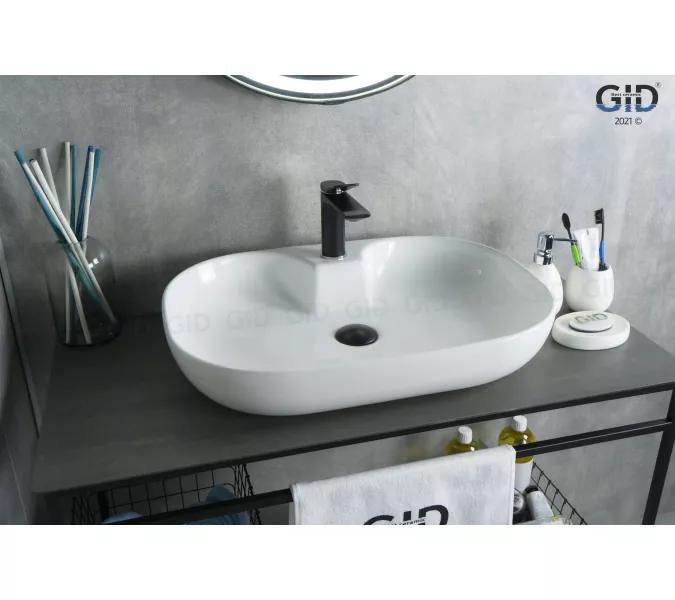 Накладная белая раковина для ванной Gid N9446b