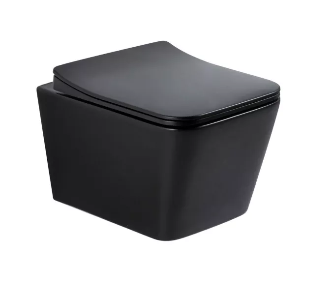 Безободковый подвесной унитаз микролифт дюропласт Gid Tr2144Bm