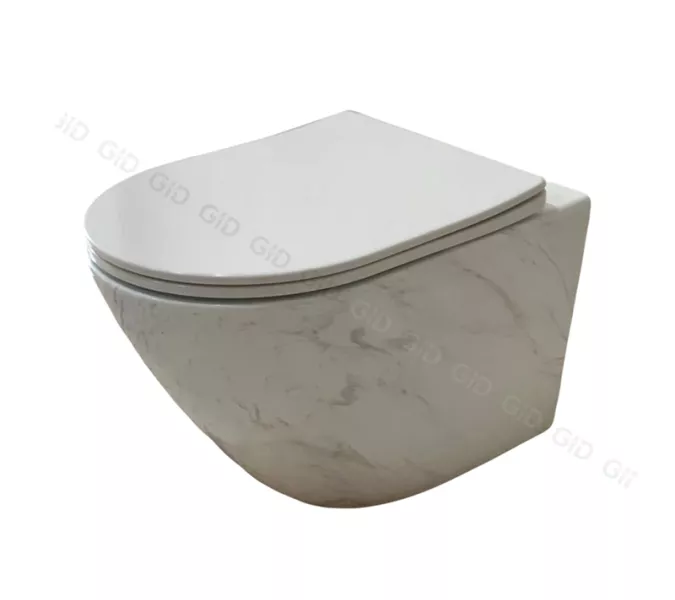 Безободковый подвесной унитаз микролифт дюропласт Gid Ws2198, изображение 10