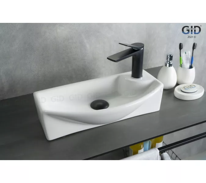 Подвесная белая раковина для ванной Gid 7946L