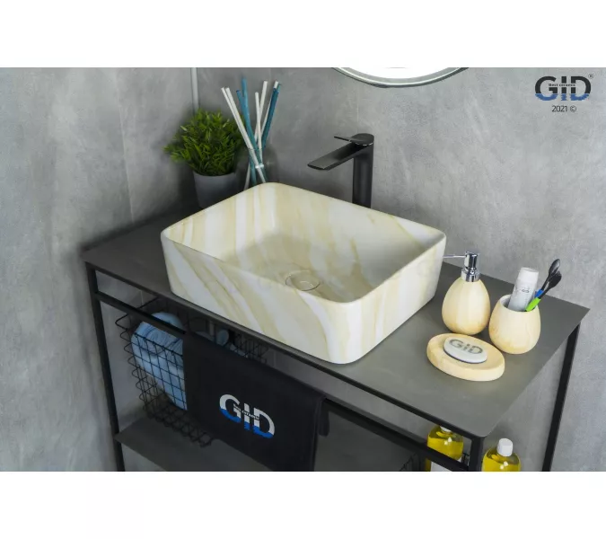 Накладная раковина для ванной под камень Gid Mnc600, изображение 3
