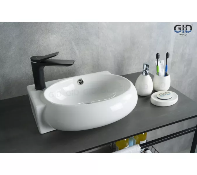 Подвесная белая раковина для ванной  Gid N9100R, изображение 2