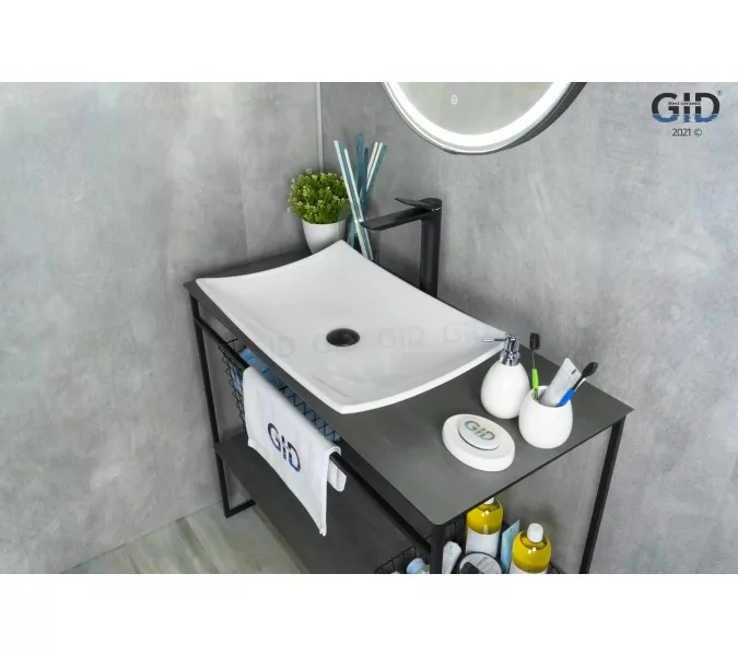 Накладная белая раковина для ванной Gid N9177, изображение 3