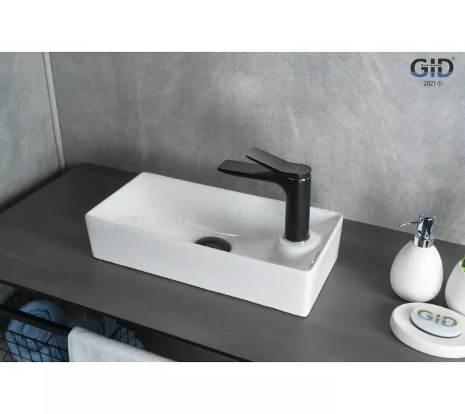 Подвесная белая раковина для ванной Gid N9260, изображение 2