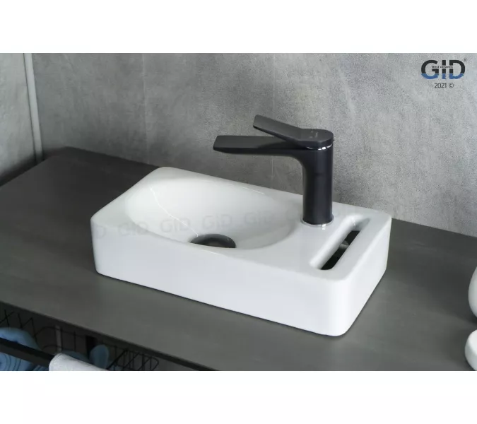 Подвесная белая раковина для ванной Gid N9262, изображение 2