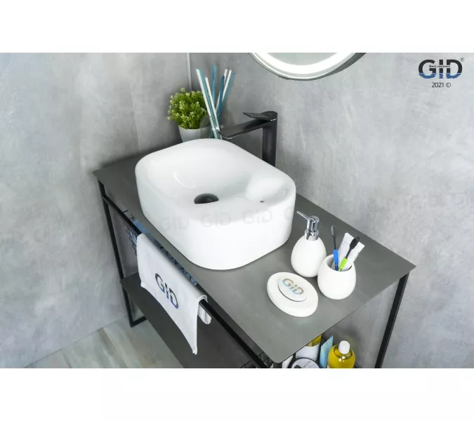 Накладная белая раковина для ванной Gid N9266, изображение 3