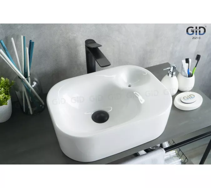 Накладная белая раковина для ванной Gid N9266, изображение 2