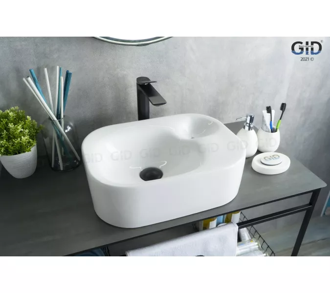 Накладная белая раковина для ванной Gid N9266